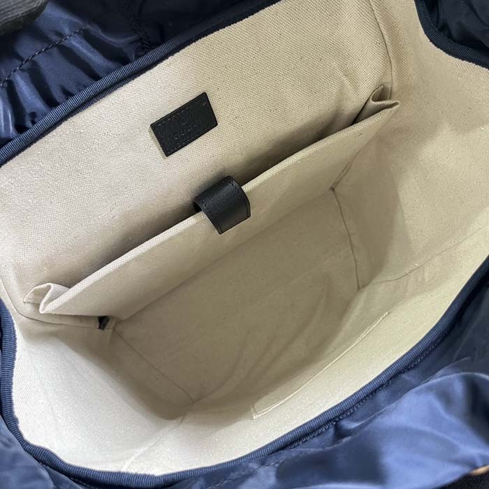 Gucci Unisex Ophidia GG Medium Backpack Blue Black GG Supreme Canvas Double G