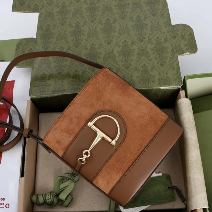 Gucci Women 73 Mini Bucket Bag-Brown 833665CAAAV2718