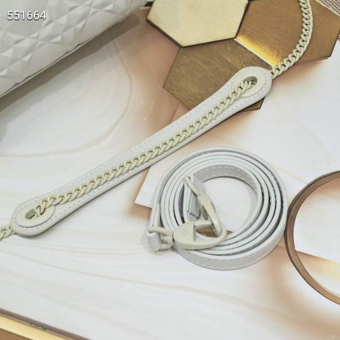 Dior Women CD Mini Lady Dior Bag Latte Cannage Calfskin Diamond