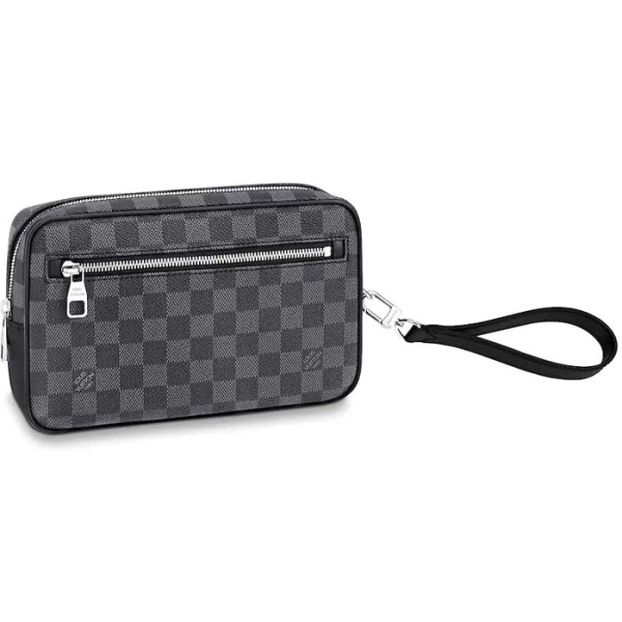 Louis Vuitton LV Men Kasai Clutch in Damier Ebene Canvas