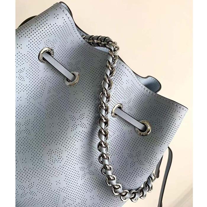 Louis Vuitton LV Women Bella Bucket Bag Lilac Perforated Mahina Calfskin M22714