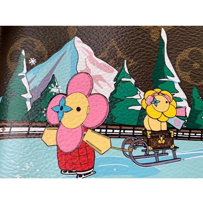 Louis Vuitton LV Unisex Passport Cover Pink Monogram Coated Canvas Grained Cowhide Leather