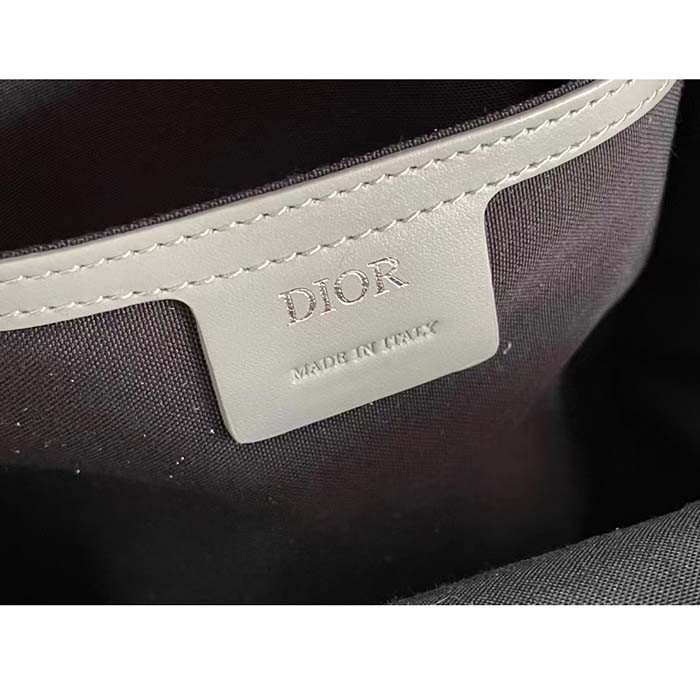 Dior Unisex CD Mini Rider Sling Bag Dior Gray CD Diamond Canvas