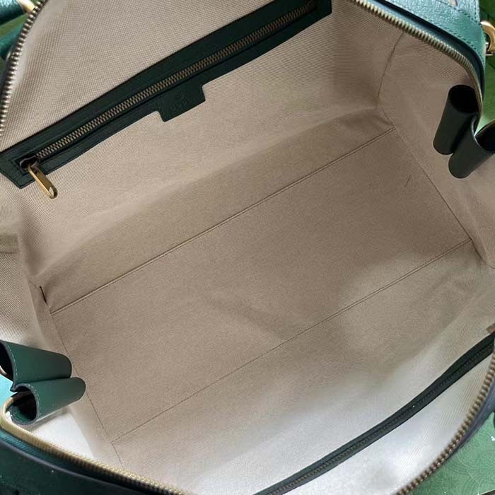 Gucci Unisex Mini GG Canvas Small Duffle Bag Green Quilted Beige Ebony Supreme Canvas