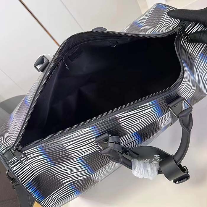 Louis Vuitton LV Unisex Keepall Bandoulière 50 Blue Moon Damier Rush Epi XL Leather Cowhide-Leather