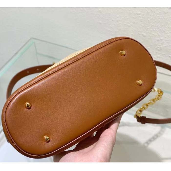 Dior Women CD Medium C'est Dior Bag Natural Cannage Raffia