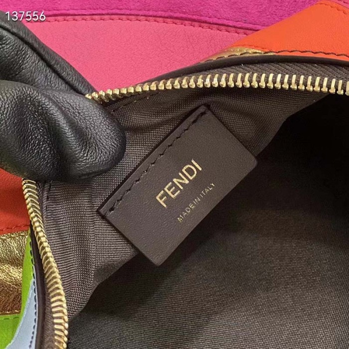 Fendi Women FF Fendigraphy Small Leather Bag Multicolor Inlay