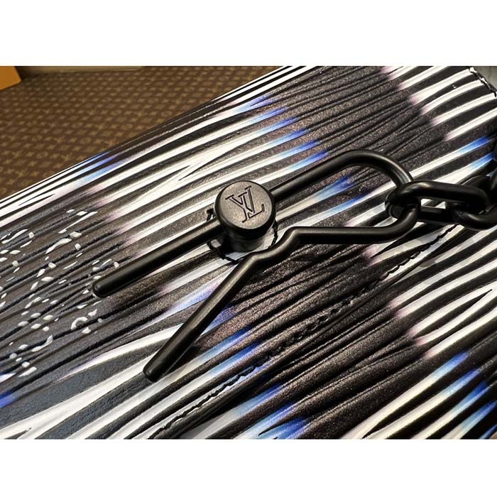 Louis Vuitton LV Unisex Steamer Wearable Wallet Blue Moon Damier Rush Epi XL Leather Cowhide-Leather