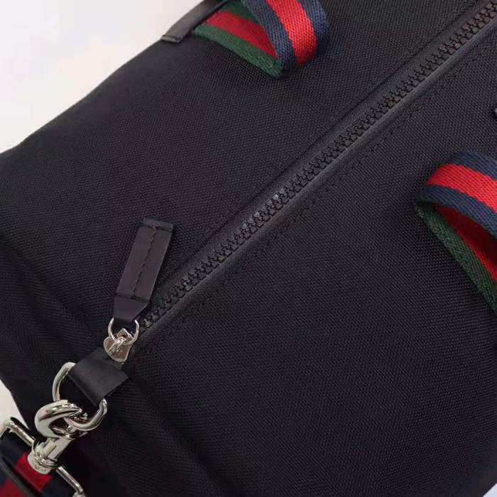 Gucci GG Men Technical Canvas Duffle in Black Technical Canvas