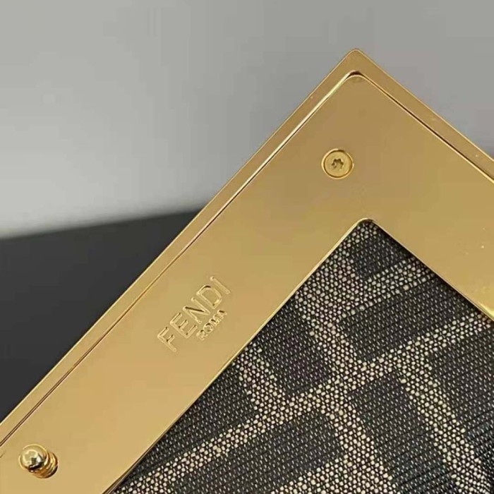 Fendi Women First Small White Leather Bag with Exotic Details