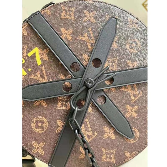 Louis Vuitton LV Unisex Wheel Box Brown Monogram Coated Canvas Cowhide Leather