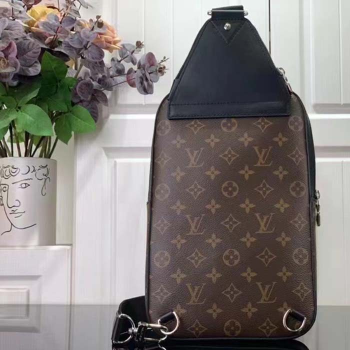 Louis Vuitton LV Unisex Avenue Sling Bag NM Monogram Macassar Coated Canvas M46327