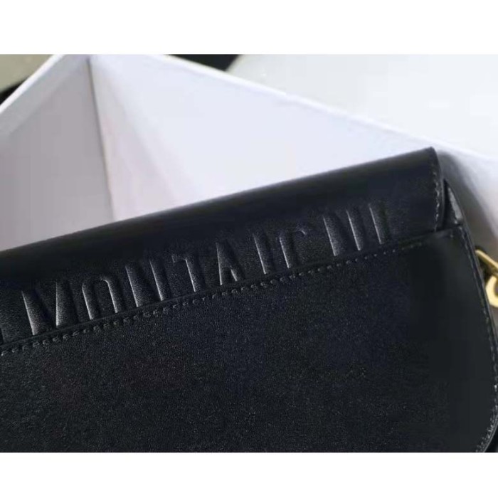 Dior Women CD Dior Bobby East-West Bag Black Box Calfskin