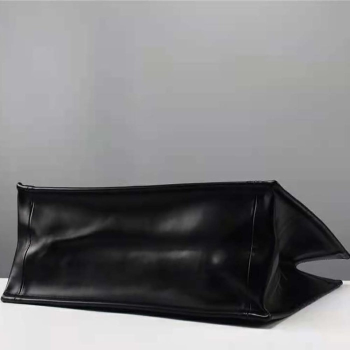 Dior Women Small Dior Book Tote Black Calfskin