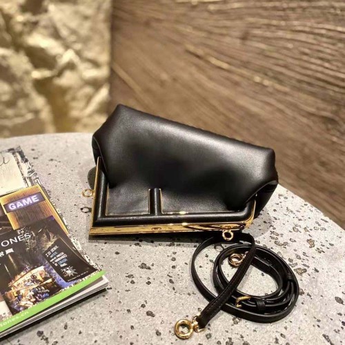 Fendi Women First Small Nappa Leather Bag-Black