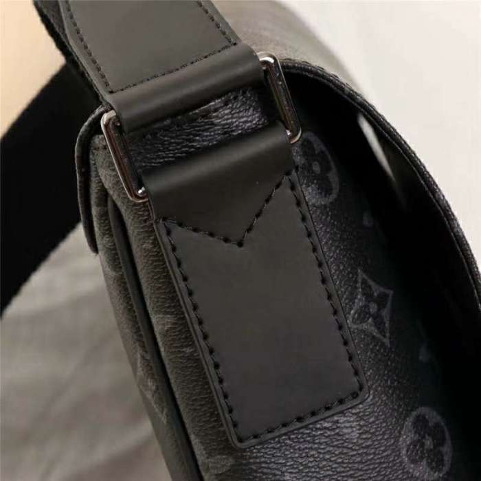 Louis Vuitton LV Men District PM Bag in Monogramme Eclipse Canvas-Grey