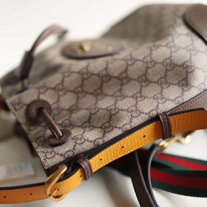 Gucci GG Unisex Neo Vintage GG Supreme Backpack-Brown