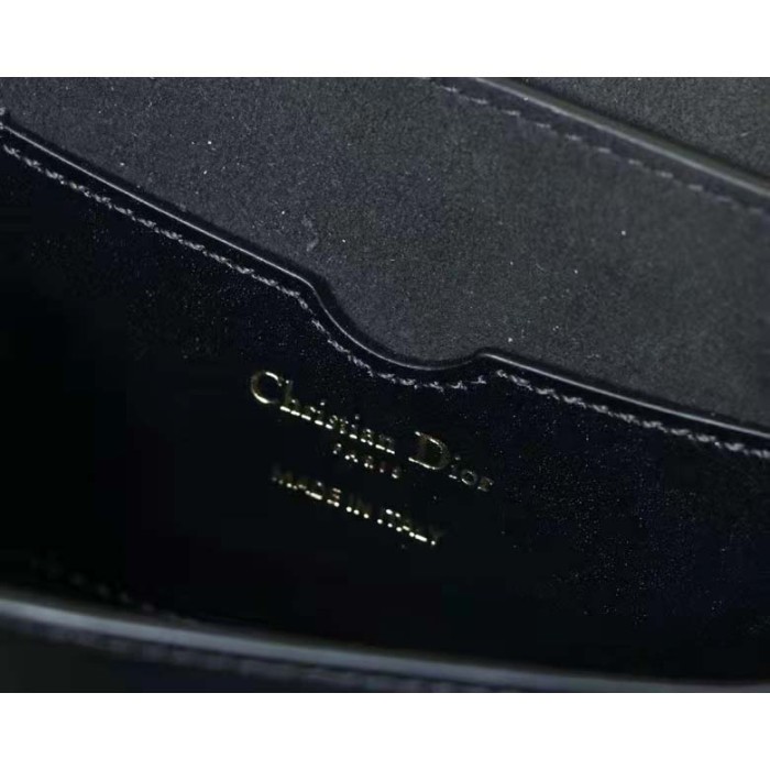 Dior Women CD Dior Bobby East-West Bag Black Box Calfskin