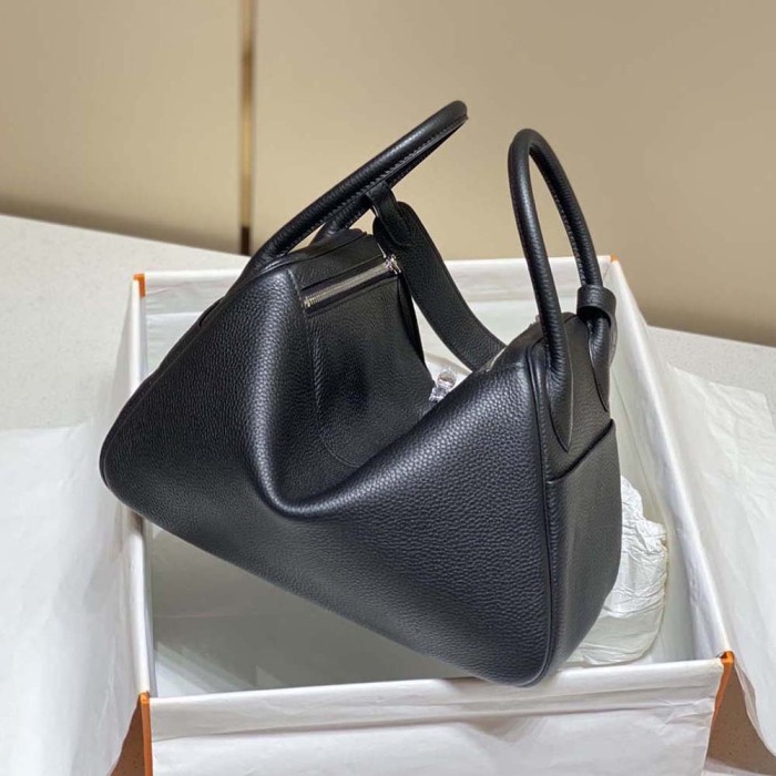 Hermes Women Lindy 26 in Clemence Leather-Black