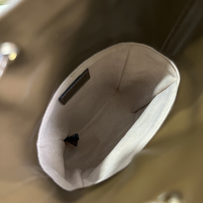 Gucci Unisex GG Mini Bucket Bag Interlocking G Beige Ebony GG Supreme Canvas