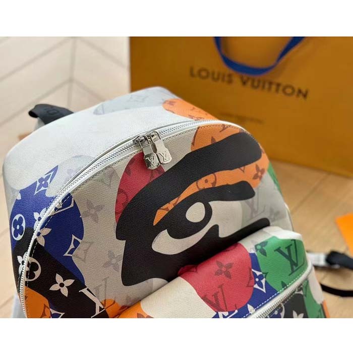 Louis Vuitton LV Unisex Discovery Backpack PM Multicolor Monogram Coated Canvas Cowhide Leather