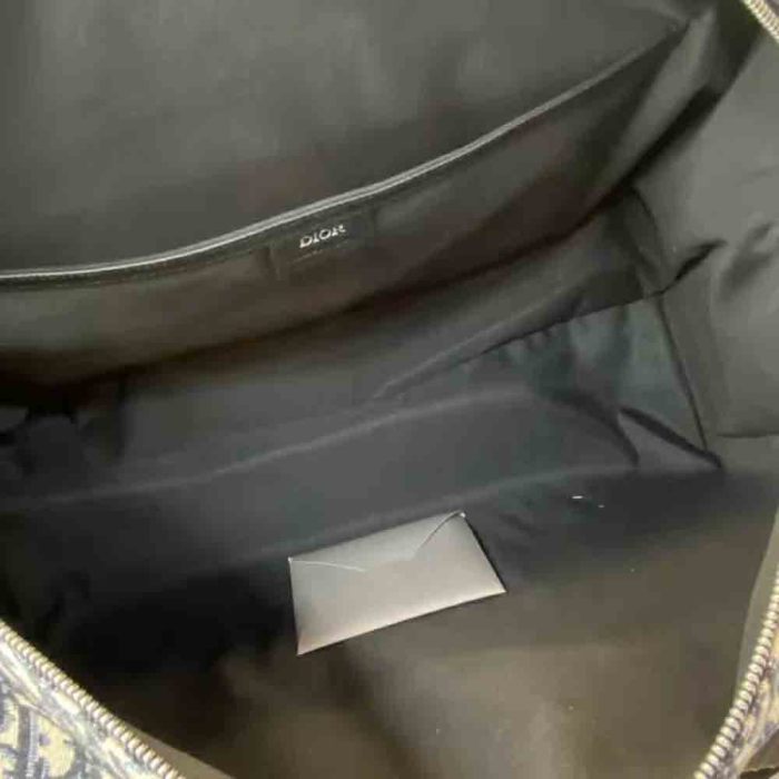 Dior Unisex Lingot 50 Bag Beige Black Dior Oblique Jacquard