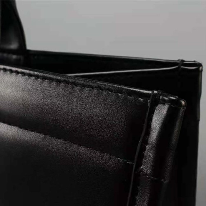 Dior Women Small Dior Book Tote Black Calfskin