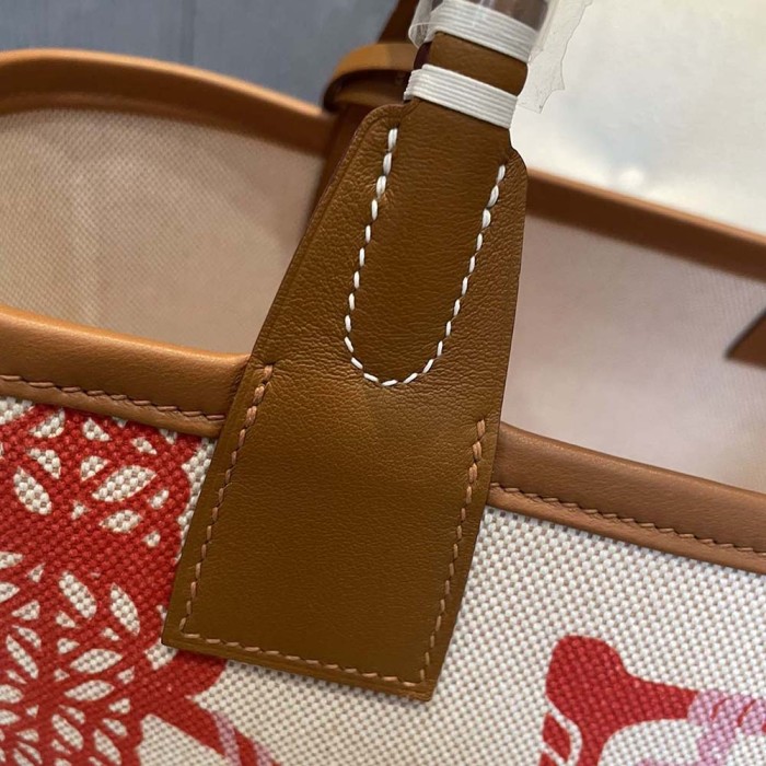 Hermes Unisex Steeple 25 Tote Bag-Orange H084313CKAA