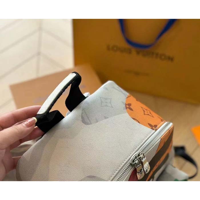 Louis Vuitton LV Unisex Discovery Backpack PM Multicolor Monogram Coated Canvas Cowhide Leather