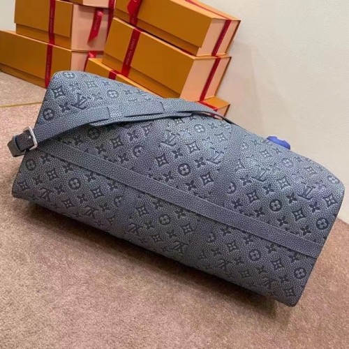 Louis Vuitton LV Unisex Keepall Bandoulière 50 Granite Taurillon Monogram Embossed Cowhide Leather
