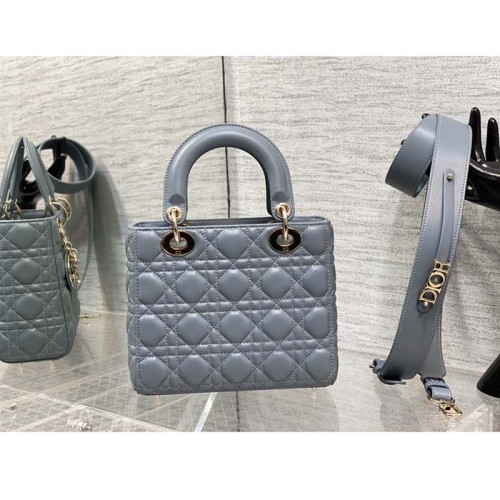 Dior Women CD Small Lady Dior My ABCDior Bag Cloud Blue Cannage Lambskin