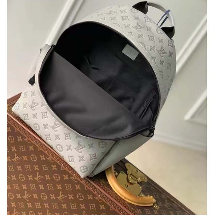 Louis Vuitton LV Unisex Discovery Backpack Anthracite Gray Calf Leather Cowhide Double Zip