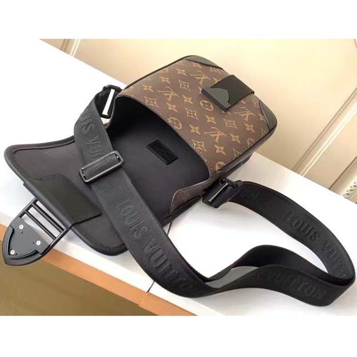 Louis Vuitton LV Unisex Archy Messenger PM Bag Monogram Macassar Coated Canvas