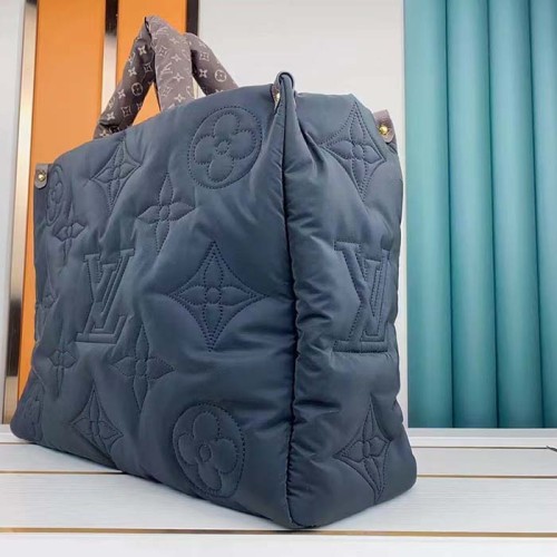 Louis Vuitton LV Unisex OnTheGo MM Tote Black Recycled Nylon Econyl