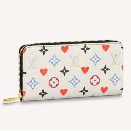Louis Vuitton LV Unisex Game On Zippy Wallet Monogram Flowers Canvas