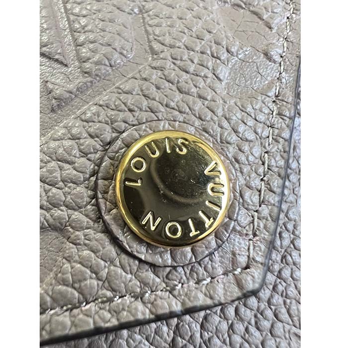 Louis Vuitton LV Unisex Zoe Wallet Monogram Empreinte Embossed Supple Grained Cowhide Leather Tourterelle Gray