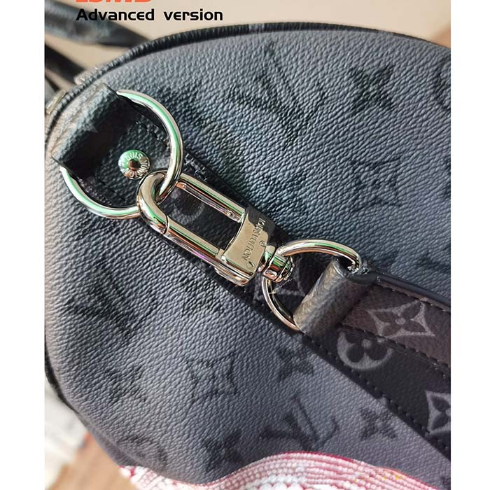 Louis Vuitton LV Unisex LV x YK Keepall 55 Monogram Coated Canvas Colorful Pumpkin Print