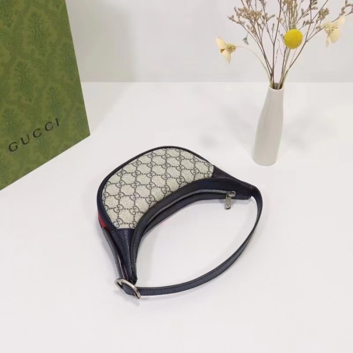 Gucci Unisex Ophidia GG Mini Bag Blue Beige GG Supreme Canvas