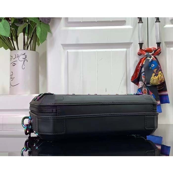 Louis Vuitton LV Unisex Future Trunk Black Calf Leather Double Zip Closure