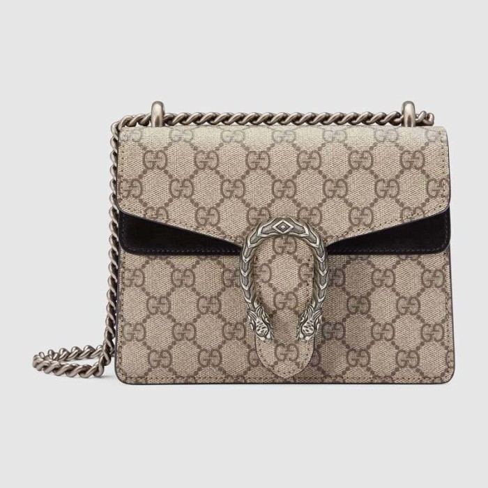Gucci GG Women Dionysus GG Supreme Mini Bag in Tiger Head Spur