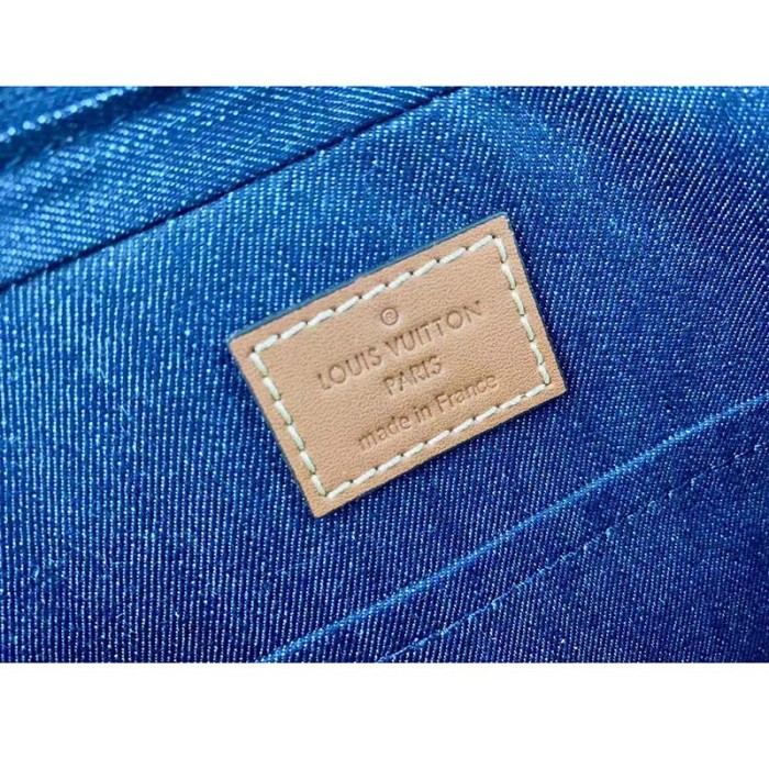 Louis Vuitton LV Unisex Trio Messenger Bag Dark Green Monogram Coated Canvas Cowhide