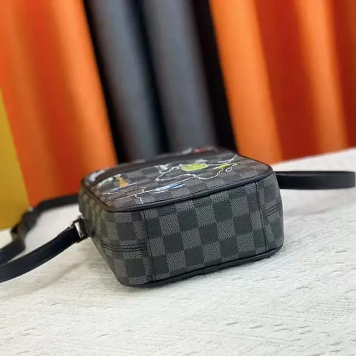 Louis Vuitton LV Unisex Renaissance Map Damier Graphite PM Danube Slim Bag