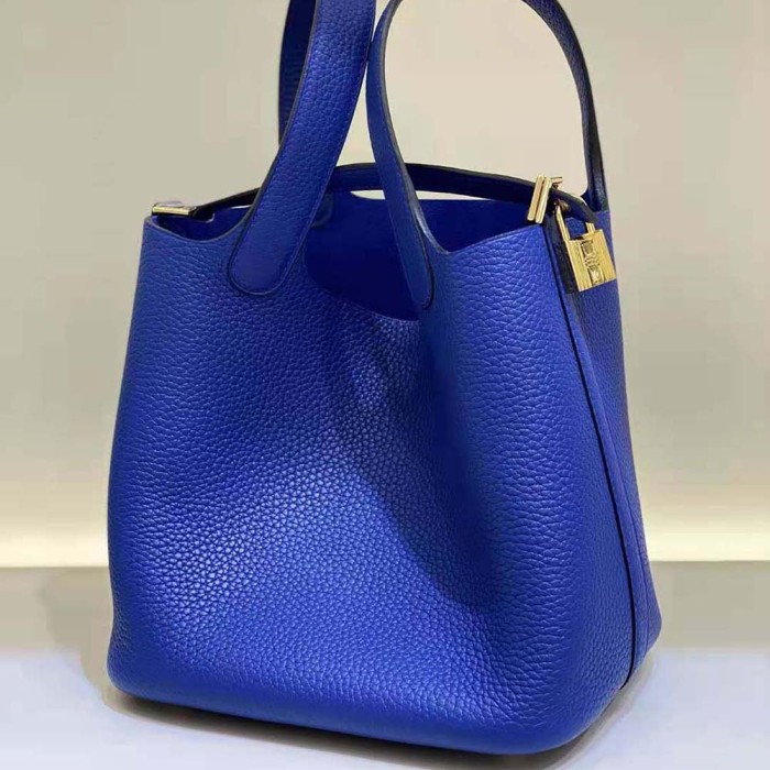 Hermes Women Picotin Lock 18cm in Cowhide leather-Navy