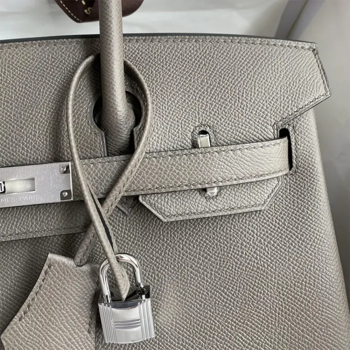 Hermes Birkin 30 Bag in Epsom Leather with Gold Hardware-Silver
