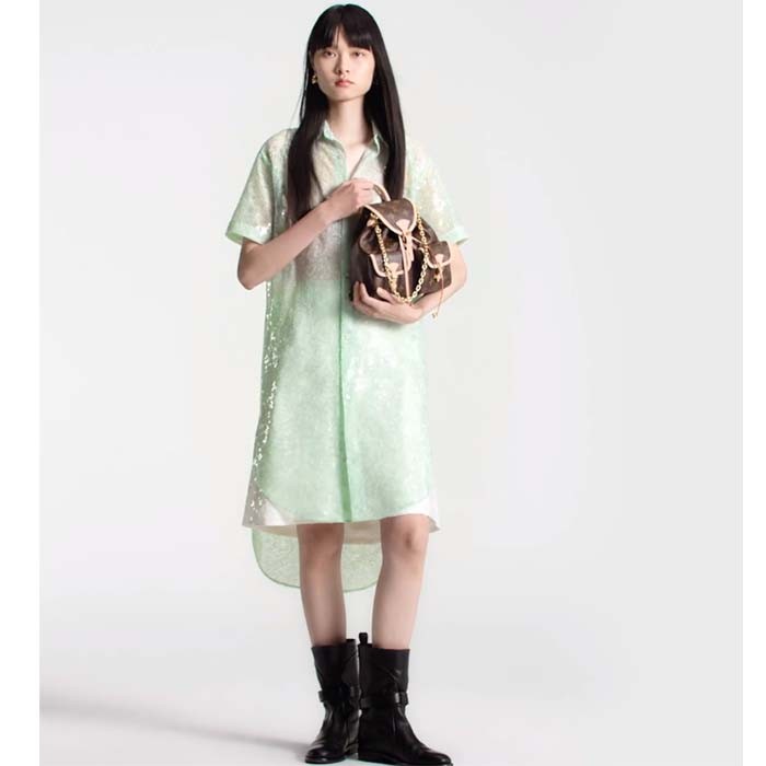 Louis Vuitton LV Unisex Excursion PM Brown Monogram Coated Canvas Natural Cowhide Leather