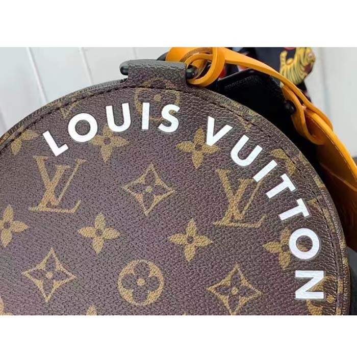Louis Vuitton LV Unisex Soft Polochon MM Radiant Sun Monogram Macassar Coated Canvas