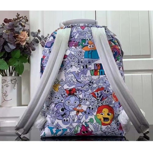 Louis Vuitton LV Unisex Backpack Multipocket Multicolor Monogram Comics Coated Canvas