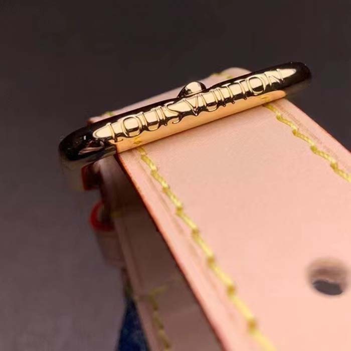 Louis Vuitton LV Unisex Hills Pochette Denim Blue GOTS Certified Cotton Monogram Denim