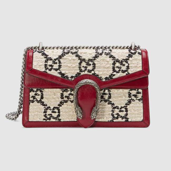 Gucci GG Women Dionysus GG Tweed Small Shoulder Bag