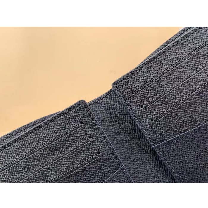 Louis Vuitton LV Unisex Slender Wallet Abyss Blue Monogram Aquagarden Coated Canvas